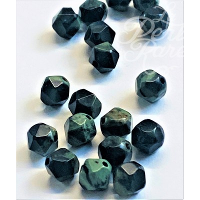 Perles de Jaspe kambaba naturel, taillées à facettes - (10 pces)